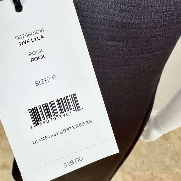 Diane Von Furstenberg Lyla Slip Midi Dress Slit Satin Viscose Minimalist XS NWT - Picture 8 of 15